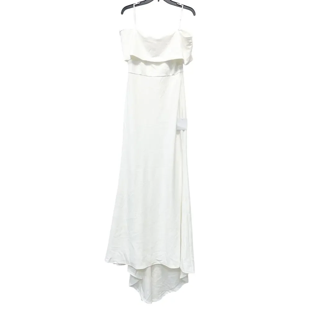 Lulus‎ Womens Exceptional Romance White Off the Shoulder Mermaid Maxi Dress XL - Picture 2 of 13